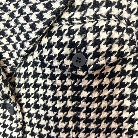 Anne Klein A-Line Wool Houndstooth Blazer Double Breasted Jacket Lined V… - Picture 4 of 11
